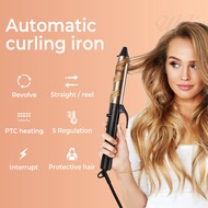 UKLISS Automatic Rotating Hair Curler Curling Iron PTC Fast Heating 5 Temperature Settings Hair Styl