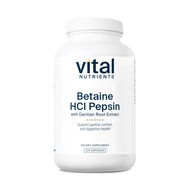 Vital Nutrients Betaine HCL Pepsin with Gentian Root Extract | Digestive Enzyme Formula to Support P