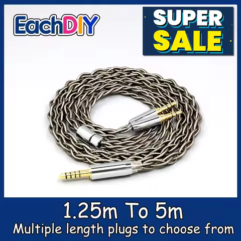 99% Pure Silver Palladium + Graphene Gold Earphone Cable For Hifiman Sundara Ananda HE1000se V2 V3 H