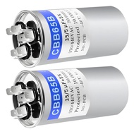 2Pcs 35/5 uF 35+5 MFD 370V & 440V Dual Run Round AC Capacitor CBB65B Kapasitor Penyaman Udara untuk 