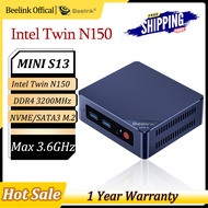 Beelink S13 MINI PC N150/S12 N95 Windows 11 Mini PC DDR4 3200MHz M.2 SSD WIFI6 Office Desktop 1 Year
