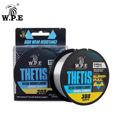 W.P.E THETIS 300m Nylon Fishing Line Monofilament 0.30mm-0.50mm Bass Carp Fishing Line Main Sinking 