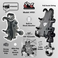 Phone Holder Shock Absorber HY01 Motorcycle Bicycle Solid Sturdy Motosikal Bike Basikal Pemegang