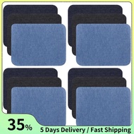 Iron On Denim Patches For Clothing Jeans 12 Pcs, 3 Colors (4.9 inch X 3.7 inch)