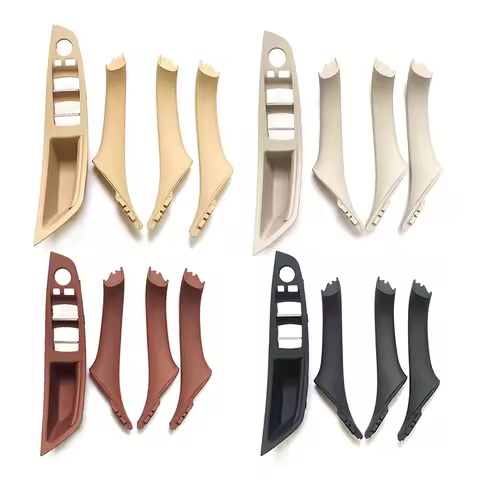 LHD Beige Black Red Interior Door Armrest Recessed Panel Door Pull Handle For BMW 5 Series F10 F11 5