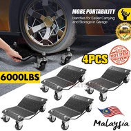 6000LBS Car Dolly Wheel Tire Dolly 4 PCS Heavy Duty Skate Auto Repair Dolly Vehicle Moving Tire Skat