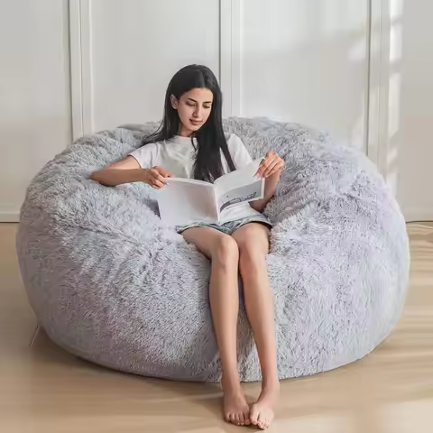 Bean Bag Chair or Adults, Large 6 t Bean Bag Chair with oam illing, Ultra Sot ur Lazy Soa or Living 