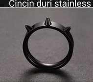 Cincin hitam duri pria wanita