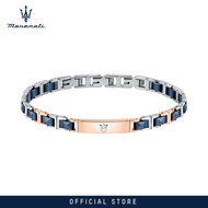 Maserati Jewels 210mm Mens Stainless Steel กำไลข้อมือ Rose Gold Blue JM420ATI05 (Adjustable)