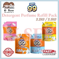 READY STOCK HERO 99 DETERGENT PERFUME REFILL PACK 3.2KG/3.5KG