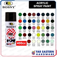 BOSNY Acrylic Spray Paint Red | Black | Blue | Green | Gray | White | Clear | Orange | Pink 400cc