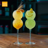 Mesomia Creative Candied Gourd Crystal Glass Goblet Cocktail Glass Juice Glass Bar Dedicated Glass