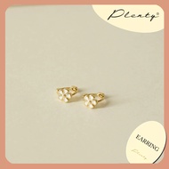 Plenty Uri Flower Tiny Huggies 925 Sterling Silver 18K Gold Vermeil - Gold