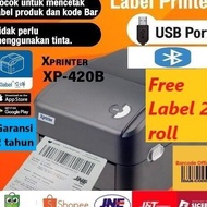 Xprinter Xp420B 420B Barcode Printer Bluetooth Usb Barcode Printer