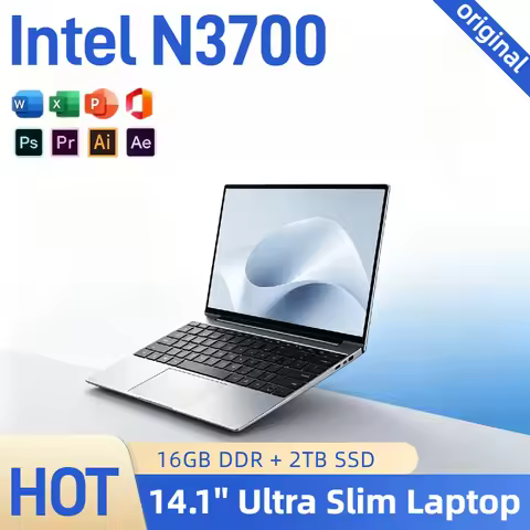 Intel N3700 NEW Ultra Slim 14.1 Inch Laptop 16GB DDR3L 2TB SSD 1920x1080 Gaming Notebook Office Stud
