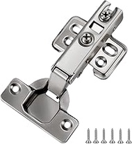 50 Pcs 25 Pairs Cabinet Hinges Soft Close Full Overlay Cabinet Door Hinges Heavy-Duty Frameless Adjustable Concealed Cabinet Hinge with Screws