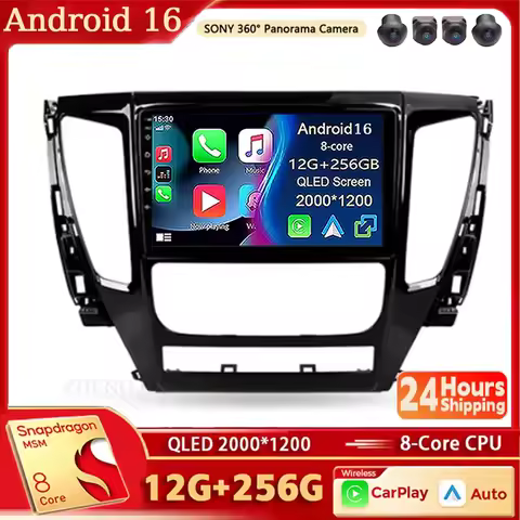 For Mitsubishi Montero Sport Shogun Sport Pajero Sport 3 2016 - 2018 Car Radio Multimedia Video Play