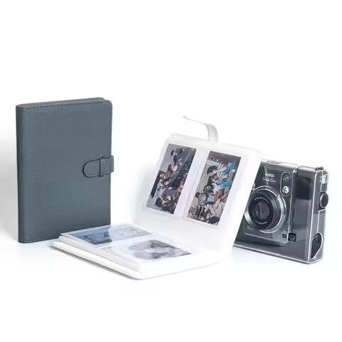 Applicable to Wide Solid Color Lychee Pattern Album 80 5Inch Wide Photo Photo Album For Fujifilm Ins