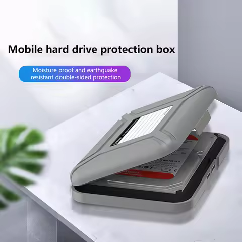 3.5 Inch Portable Hard Drive Bags & Case HDD Protective Moisture-proof Storage Box for HDD Black Har