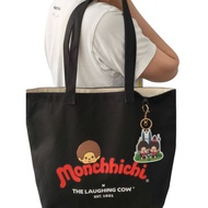 Authentic Monchhichi X The Laughing Cow Malaysia Exclusive Tote Bag with Kuala Lumpur Keychain Ky Go