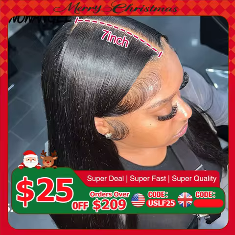 Wow Angel Glueless Wigs 7x7/6x6/5x5 HD Lace Closure Wigs Silk Straight Melt Skins Deep Part Ready to