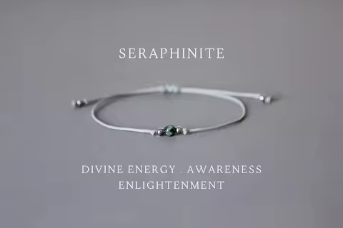 4mm Seraphinite Fine Crystal Jewelry for Women Discrete Beads Small Gemstone Bracelet Gift for Her