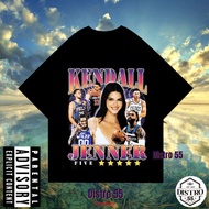 KENDAL JENNER T-SHIRT | FIVE STARS | DISTRO 55 BANDUNG OVERSIZE TSHIRT BLACK T-SHIRT/