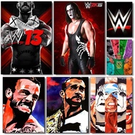 WWE Poster Selfadhesive Waterproof Paper Sticker for Coffee House Bar Room Wall Decor  Unique Art Pr