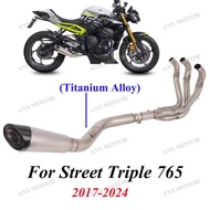 Slip On For Triumph Street Triple 765 S/R /RS 2017-2024 Escape Full Exhaust System 765RS Exhaust