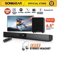 SonicGear BT6500 TV Soundbar Wireless Subwoofer Bluetooth Speaker (200W)