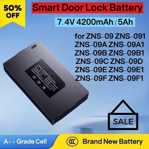 Smart Door Lock Battery for ZNS-09 ZNS-091 ZNS-09A ZNS-09A1 ZNS-09B ZNS-09B1 ZNS-09C ZNS-09D ZNS-09E