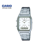 Casio Vintage AQ-230A-7 Silver Stainless Steel Band Men Watch / Women Watch