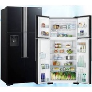 HITACHI R-W720P7M GBK 586L FRIDGE INVERTER 4 GLASS DOOR BIG FRENCH REFRIGERATOR RW720P7MGBK / RW720P