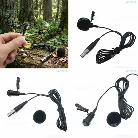 Professional Cardioid Tie Clip Lapel Microphone for Shure SLX ULXD URD SLXD PGX QLXD UR Beltpack Min