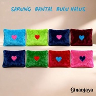 Rasfur Fur Pillowcase Size 45 cm x 60 cm Love Motif Sarung Bantal