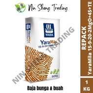 [REPACK] 1kg Baja YaraMila 15-9-20-2MgO+4S+TE/BAJA BUNGA/BAJA BUAH/花肥/果肥