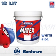 18L Nippon Paint Super Matex Interior Wall Emulsion Paint (White 9102)