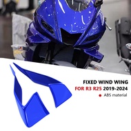 For Motorcycle Downforce Naked Frontal Spoilers Winglet Aerodynamic Wing YZFR3 2025 2024 YZFR25 YZF 