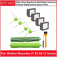 Hepa กรองถุงเก็บฝุ่นแปรงม้วนสำหรับ IRobot Roomba I7 E5 E6 I3ชุดหุ่นยนต์เครื่องดูดฝุ่นเปลี่ยนอะไหล่ Accessories6888