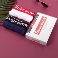 zhouyiping 🔥พร้อมส่ง🔥 กางเกงในชาย Supreme (1กล่อง 3ตัว) กางเกงใน สุพรีม บ๊อกเซอร์ ของแท้ เนื้อนุ่มสบาย ดูดซับเหงื่อได้ดี