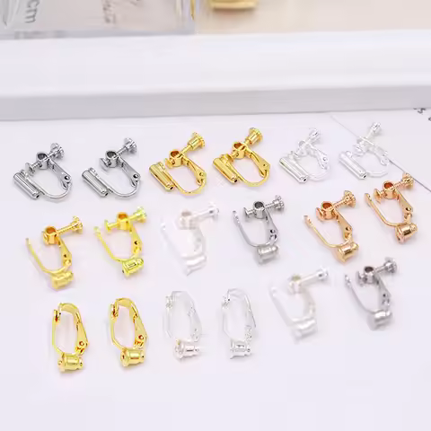 18K Gold Plated Clip-On Earring Converter with Easy Open Loop Clip-On Earring Converter for None Pie