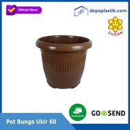 Pot Bunga Ukir 60 / Pot Bunga Plastik / Pot Tanaman - SUSAN