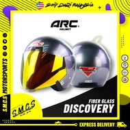 ARC Discovery Helmet FIBER GLASS (W/ARC Orange Visor) Sirim Certified