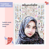 FRAME KACA 5R10RA412R + CETAK + DESAIN foto mozaik foto/mozaik angka/mozaik huruf kado hadiah custom