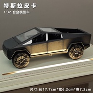 Tesla Cybertruck Pick-up Alloy Model Gift Box TSLA Display Toy Tesla Pullback Action Figure Collecti