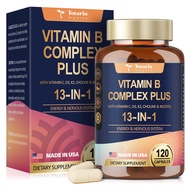 13-in-1 Vitamin B Complex Plus with Vitamin B1, B2, B3 (Niacinamide), B4, B5, B6, B7 (Biotin), B8 (I