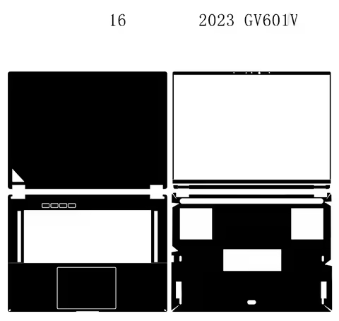 Special Carbon fiber Vinyl Laptop Sticker Skin Decals Protector Cover for 2023 ASUS ROG Flow X16 GV6