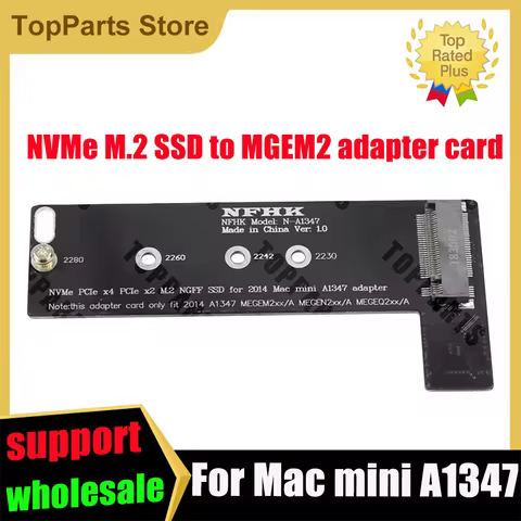 NVMe M.2 SSD to Late 2014 for Mac Mini A1347 MGEM2 Adapter Card