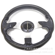 พวงมาลัยหนังรถแข่งการปรับเปลี่ยนเว้าลึกรอบ PU 13 นิ้ว 32 มม.Drift True North Directional ล้อ