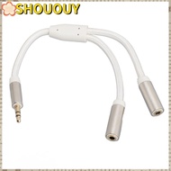 SHOUOUY Stereo Y Splitter Cable, 3.5mm 1 Male to 2 Female Gold Plated Headphone Splitter, Flexible 2